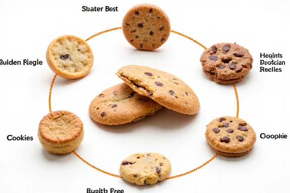Diagram showing different types of cookies and their functions on a website.